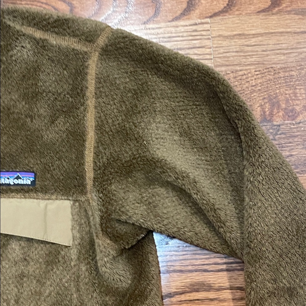 Patagonia Women's Fleece Pullover Tan Brown Kanga Pocket woman’s size M - Picture 7 of 16